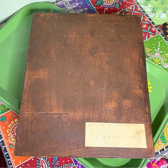 70s Découpage Plaque “Mondays Child” Verse - Picture 2 of 6